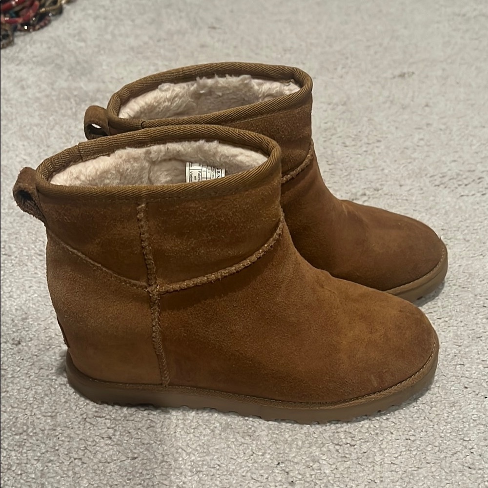 UGG Brown Suede Cozy Boots with Fleece Lining